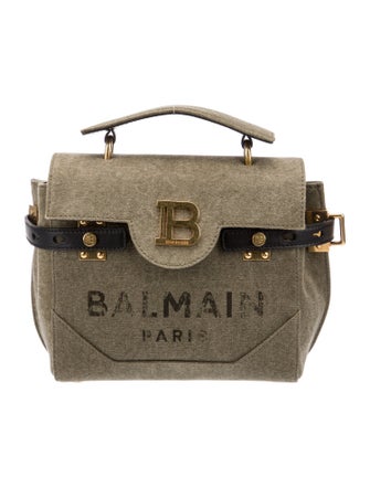 Balmain Canvas Top Handle Bag