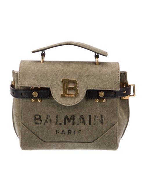 Balmain Canvas Top Handle Bag