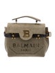 Balmain Canvas Top Handle Bag