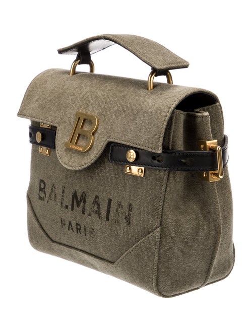 Balmain Canvas Top Handle Bag