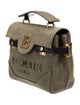 Balmain Canvas Top Handle Bag