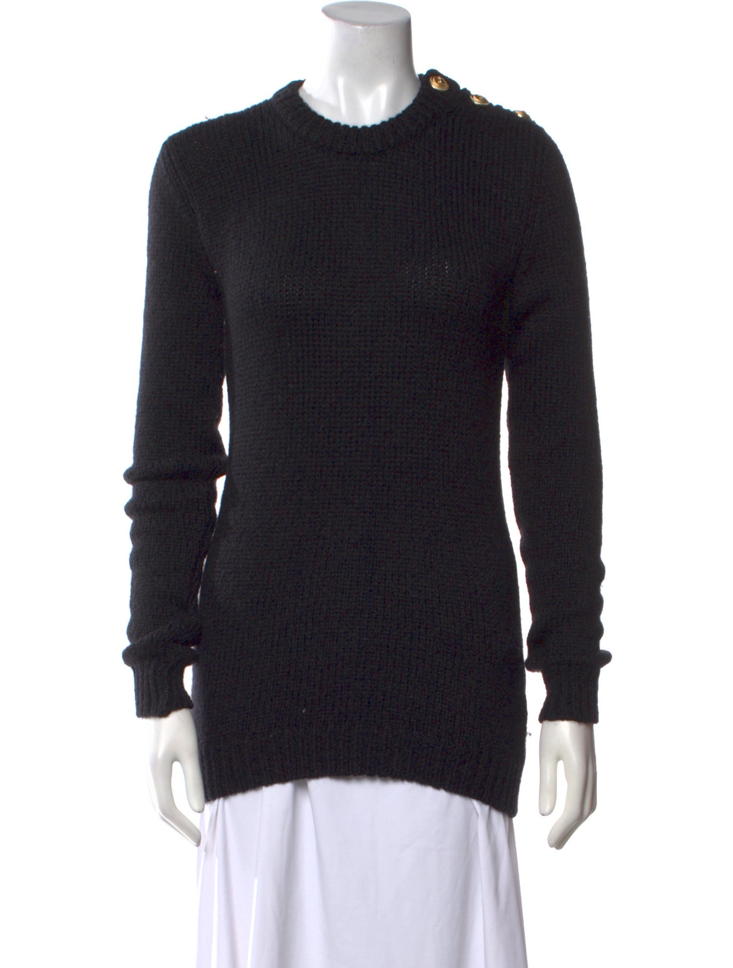 Balmain Mohair Crew Neck Sweater