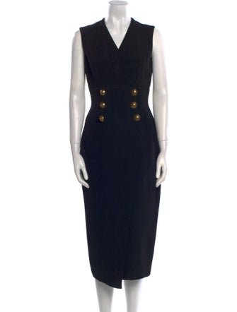Balmain Wool Long Dress