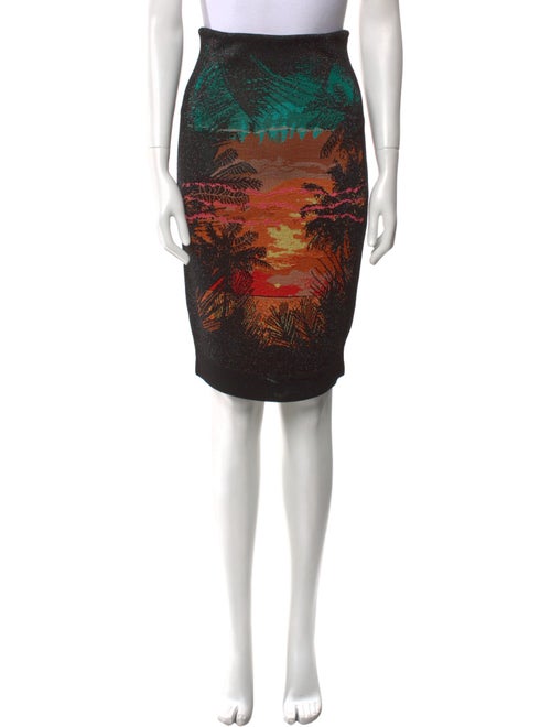 Balmain Graphic Print Knee-Length Skirt