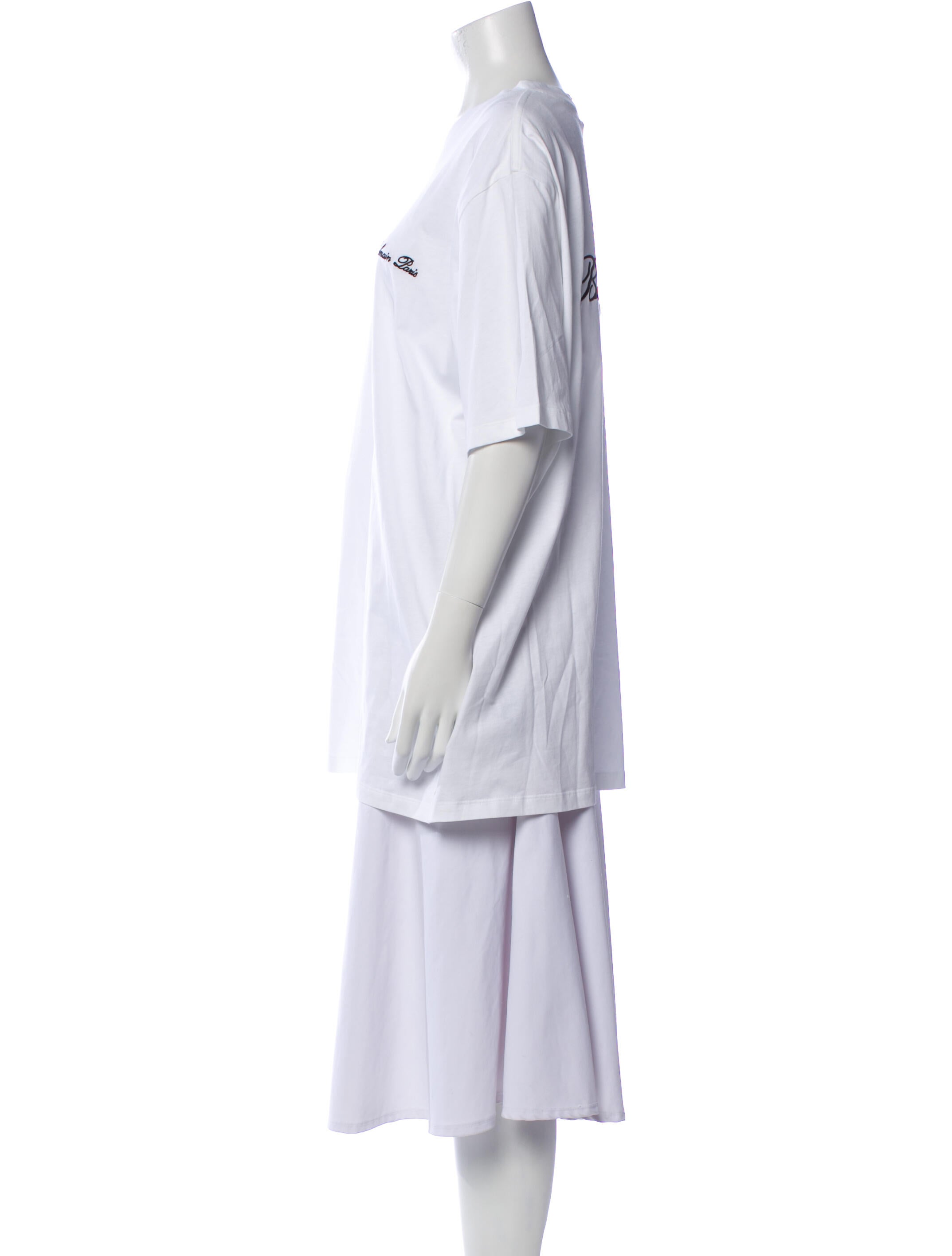 Balmain Graphic Print Crew Neck T-Shirt w/ Tags