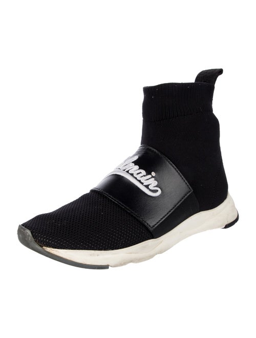 Balmain Graphic Print Embroidered Accent Sock Sneakers