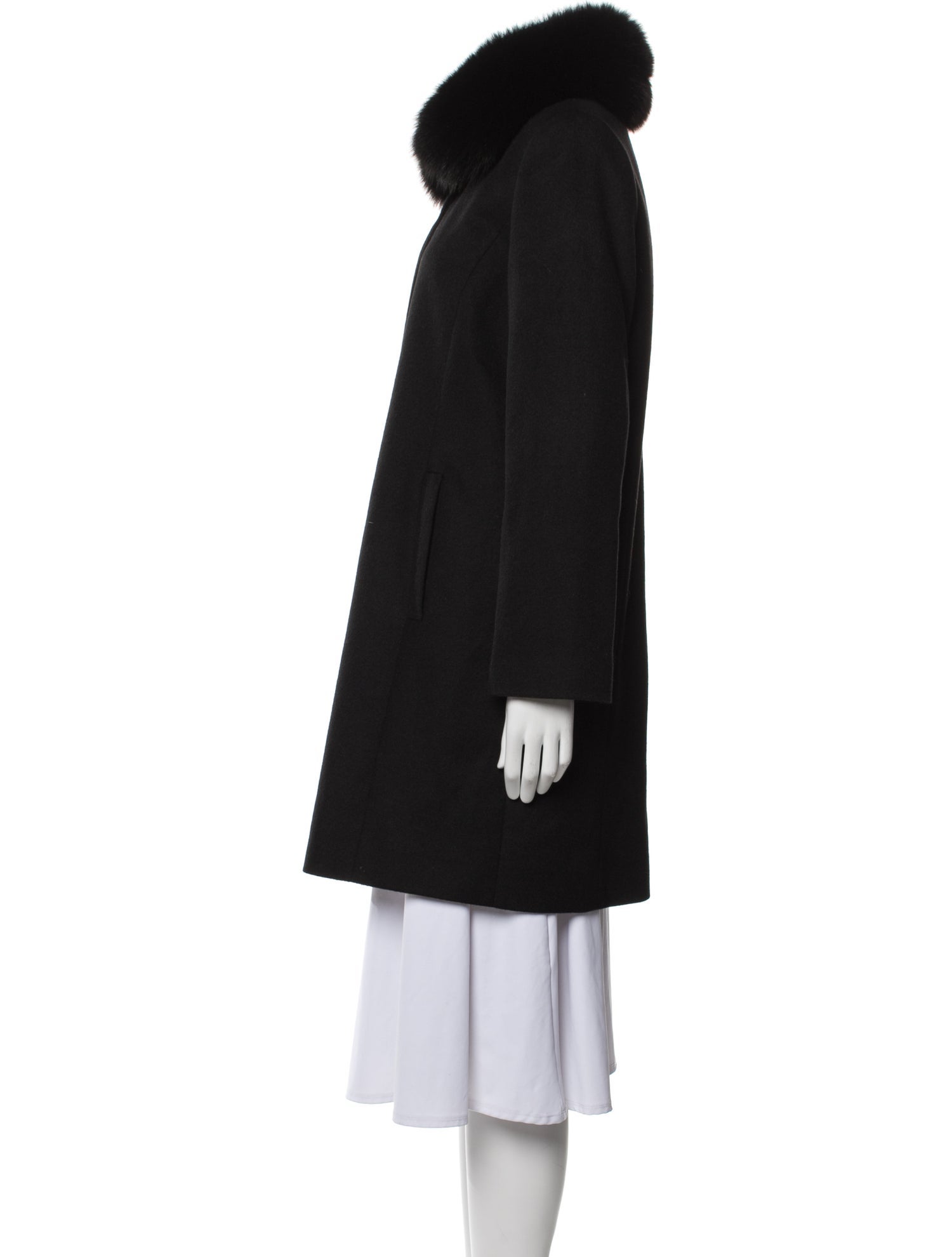 Balmain Cashmere Fur Coat