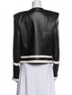 Balmain Leather Striped Biker Jacket