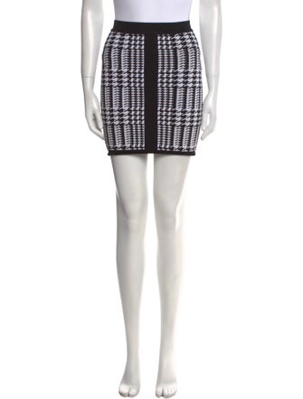 Balmain Houndstooth Print Mini Skirt