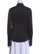 Balmain Silk Long Sleeve Button-Up Top
