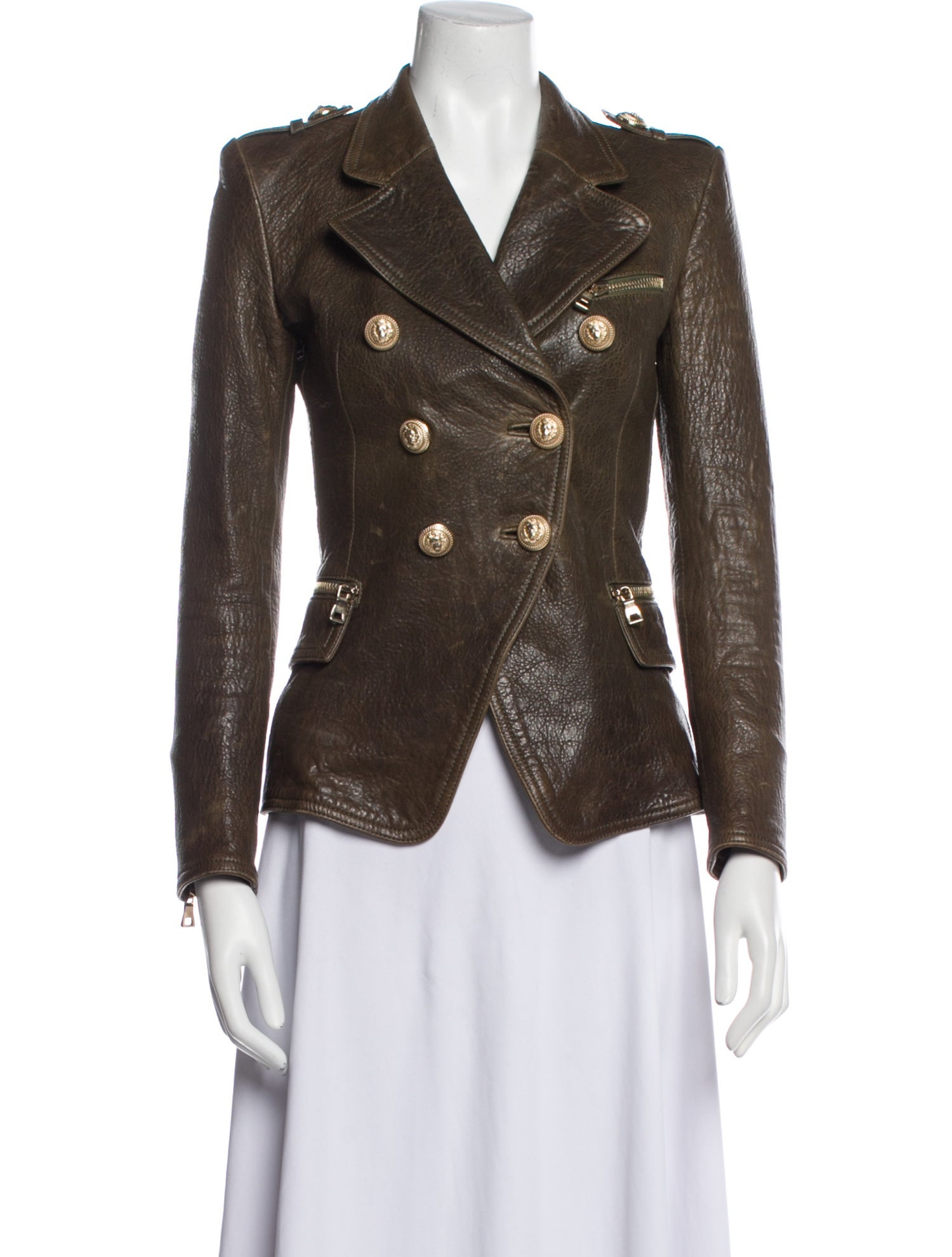 Balmain Leather Blazer