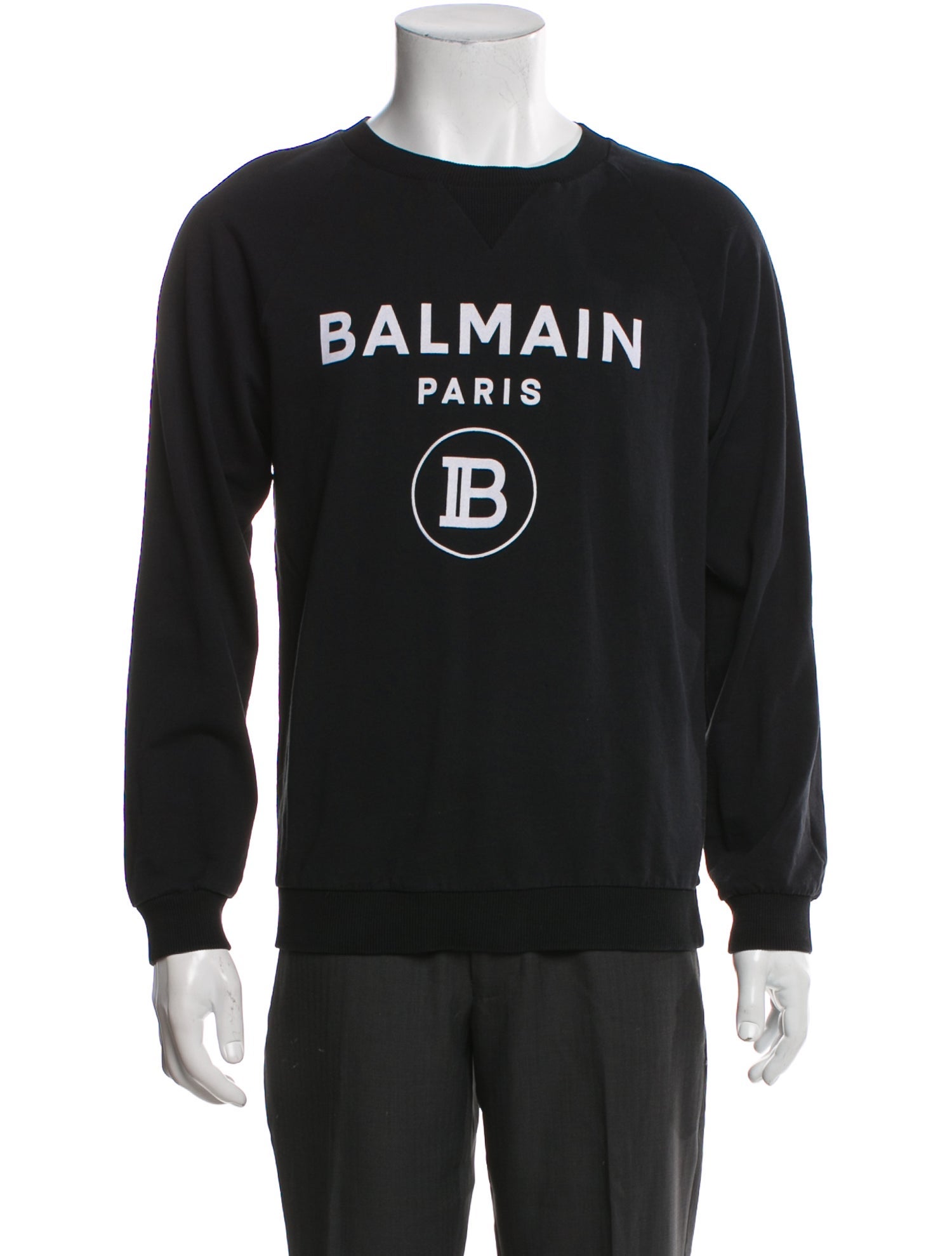 Balmain Graphic Print Crew Neck Pullover