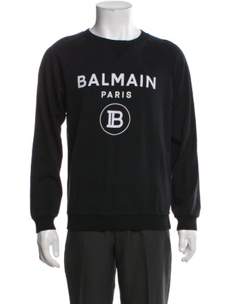 Balmain Graphic Print Crew Neck Pullover