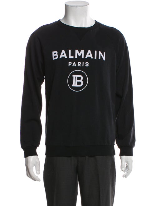 Balmain Graphic Print Crew Neck Pullover