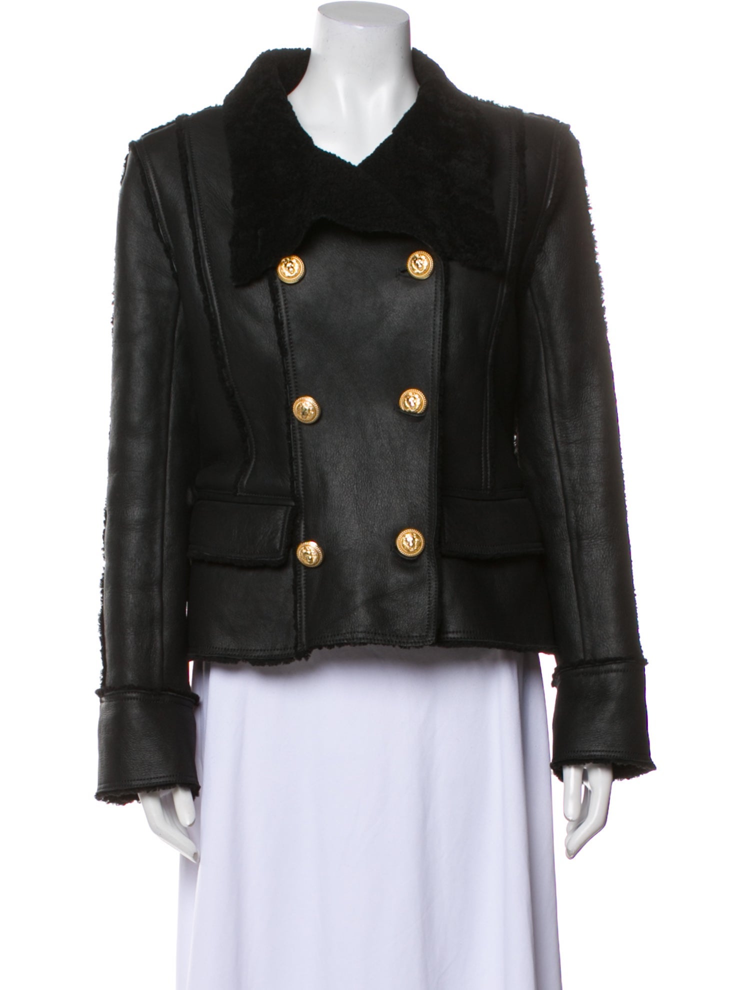 Balmain Shearling Evening Jacket