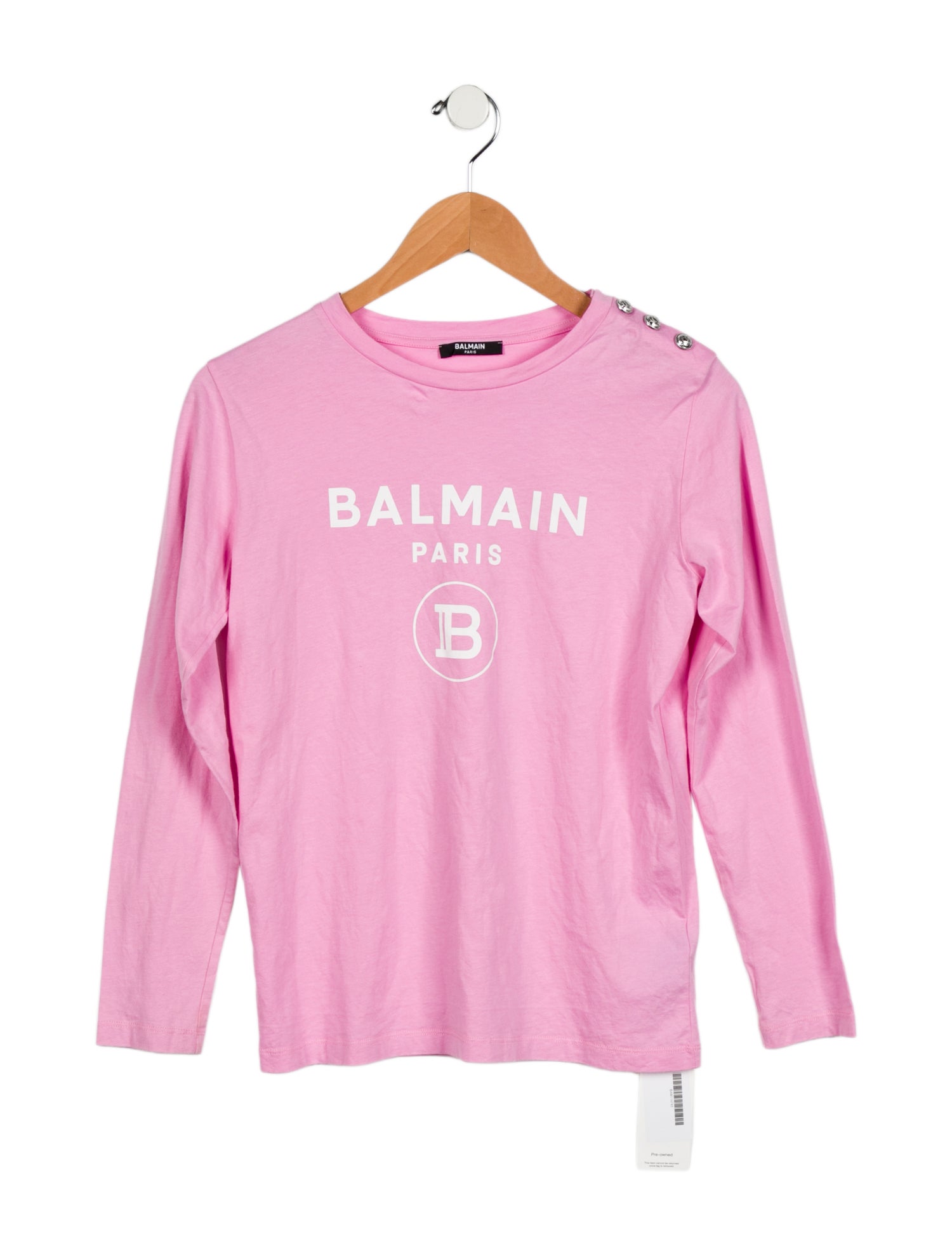Balmain Logo Long Sleeve Top