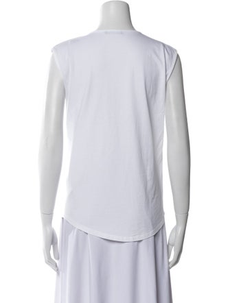 Balmain Graphic Print Crew Neck Top