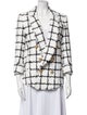 Balmain Plaid Print Blazer