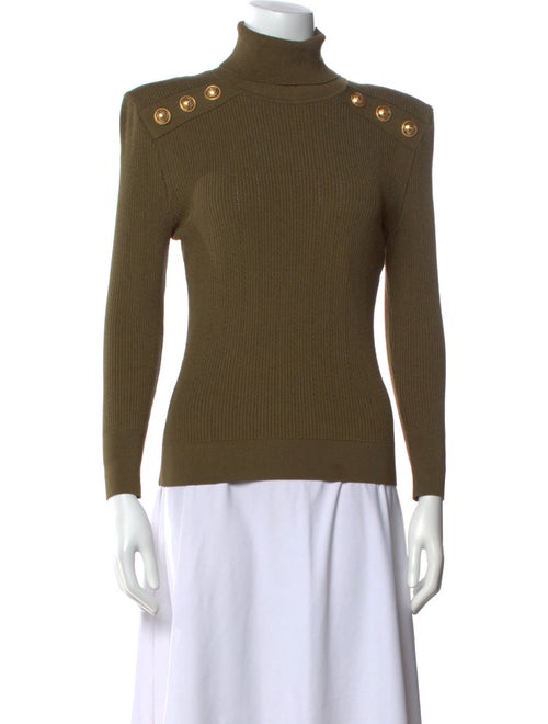 Balmain Turtleneck Long Sleeve Top