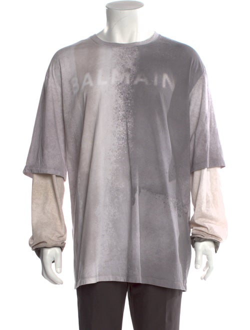 Balmain Printed Crew Neck Pullover