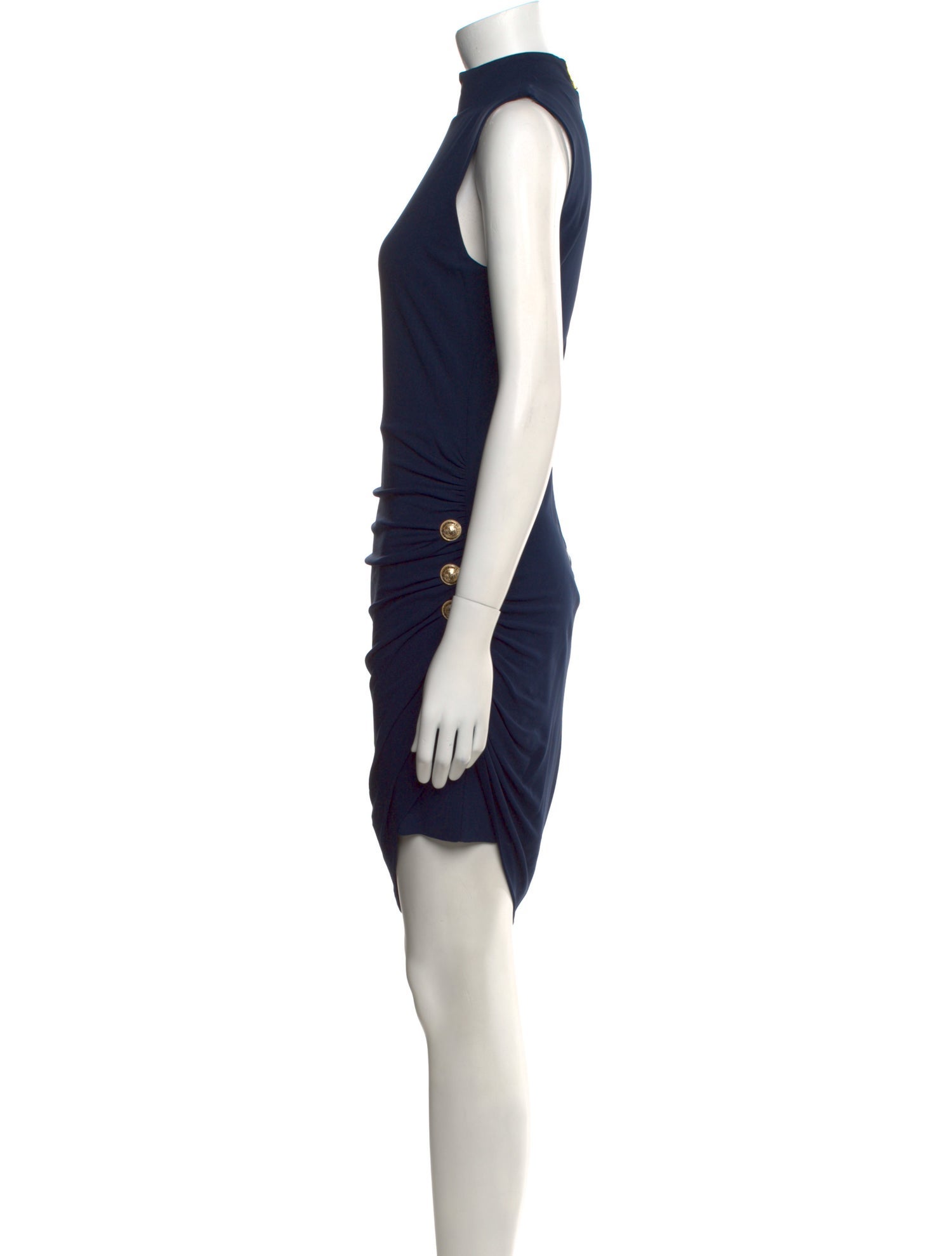 Balmain Mock Neck Mini Dress