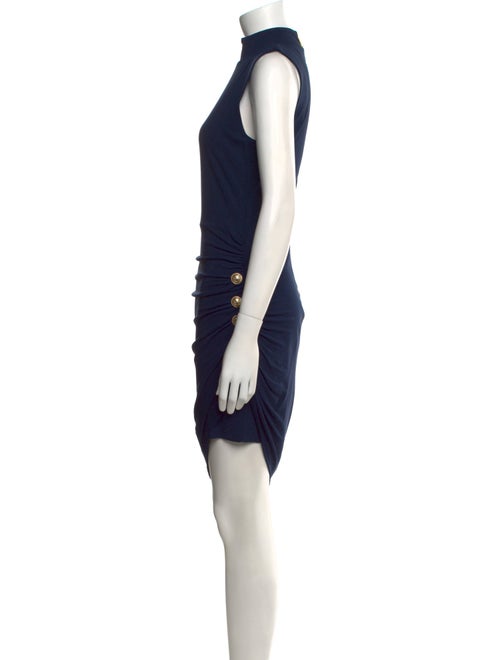 Balmain Mock Neck Mini Dress