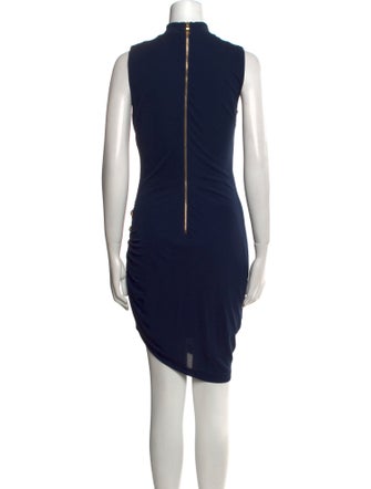 Balmain Mock Neck Mini Dress