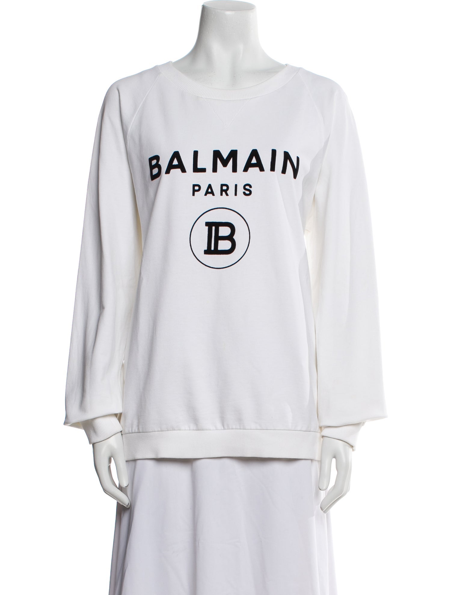 Balmain Graphic Print Crew Neck Sweatshirt