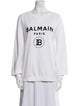 Balmain Graphic Print Crew Neck Sweatshirt