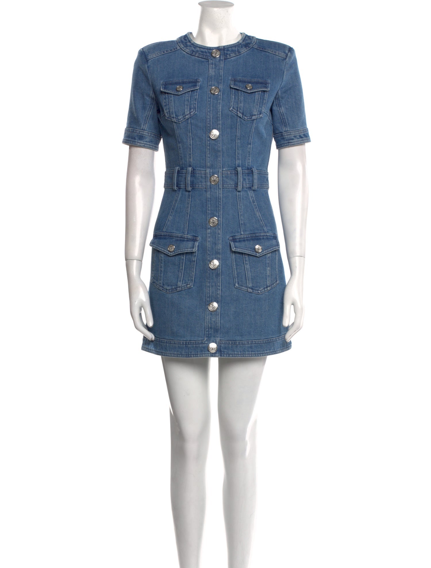 Balmain Crew Neck Mini Dress