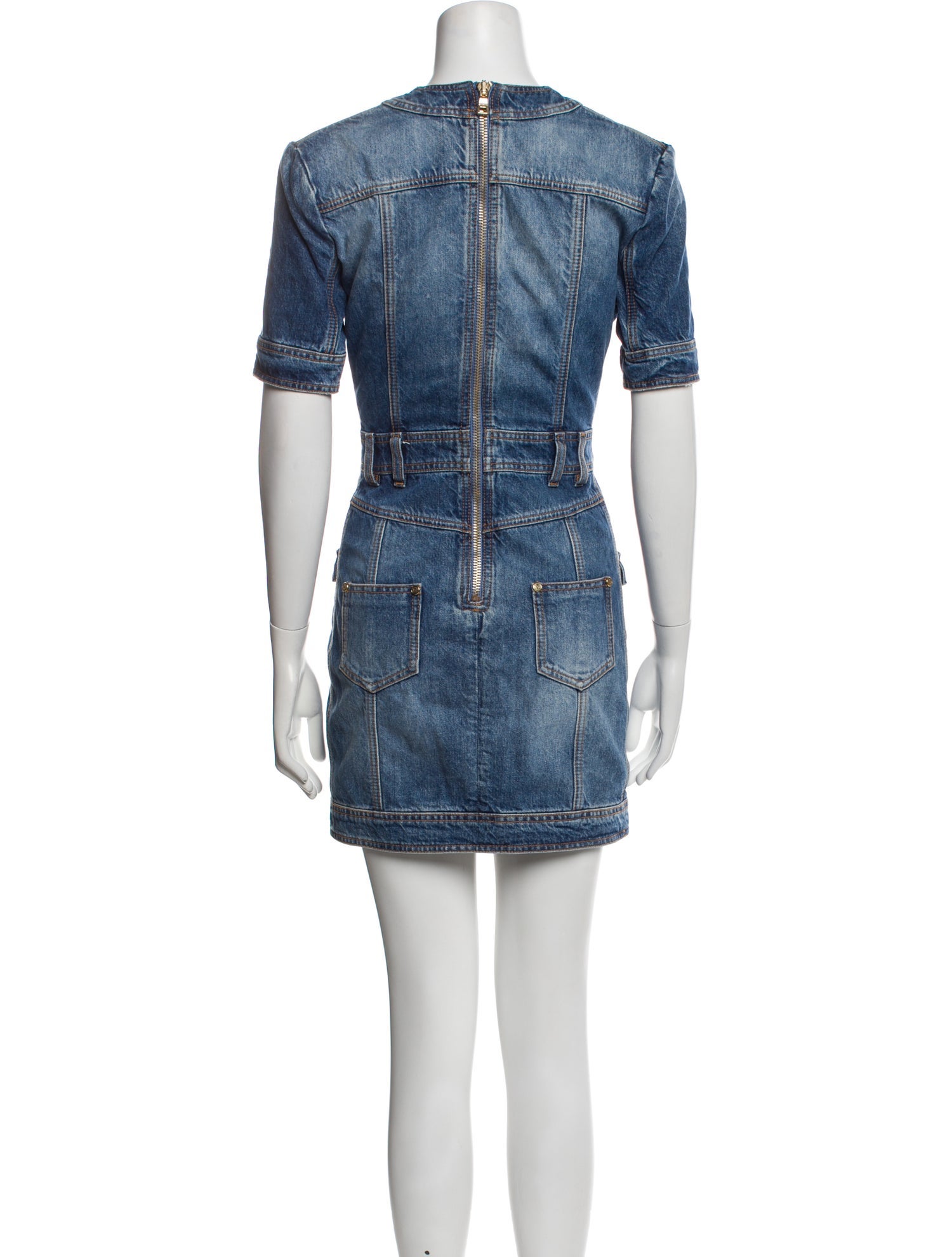 Balmain V-Neck Mini Dress