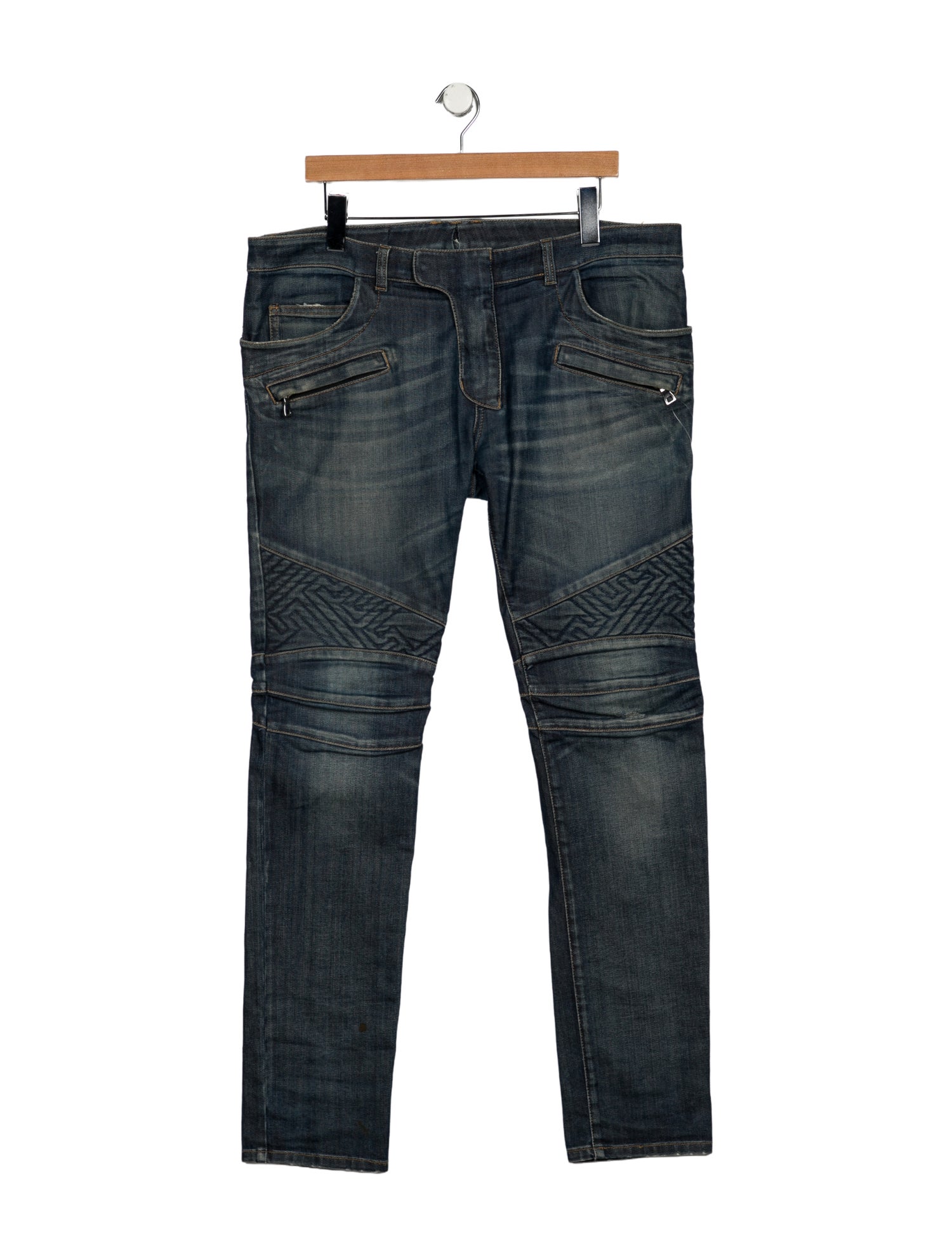 Balmain Mid-Rise Straight Leg Jeans