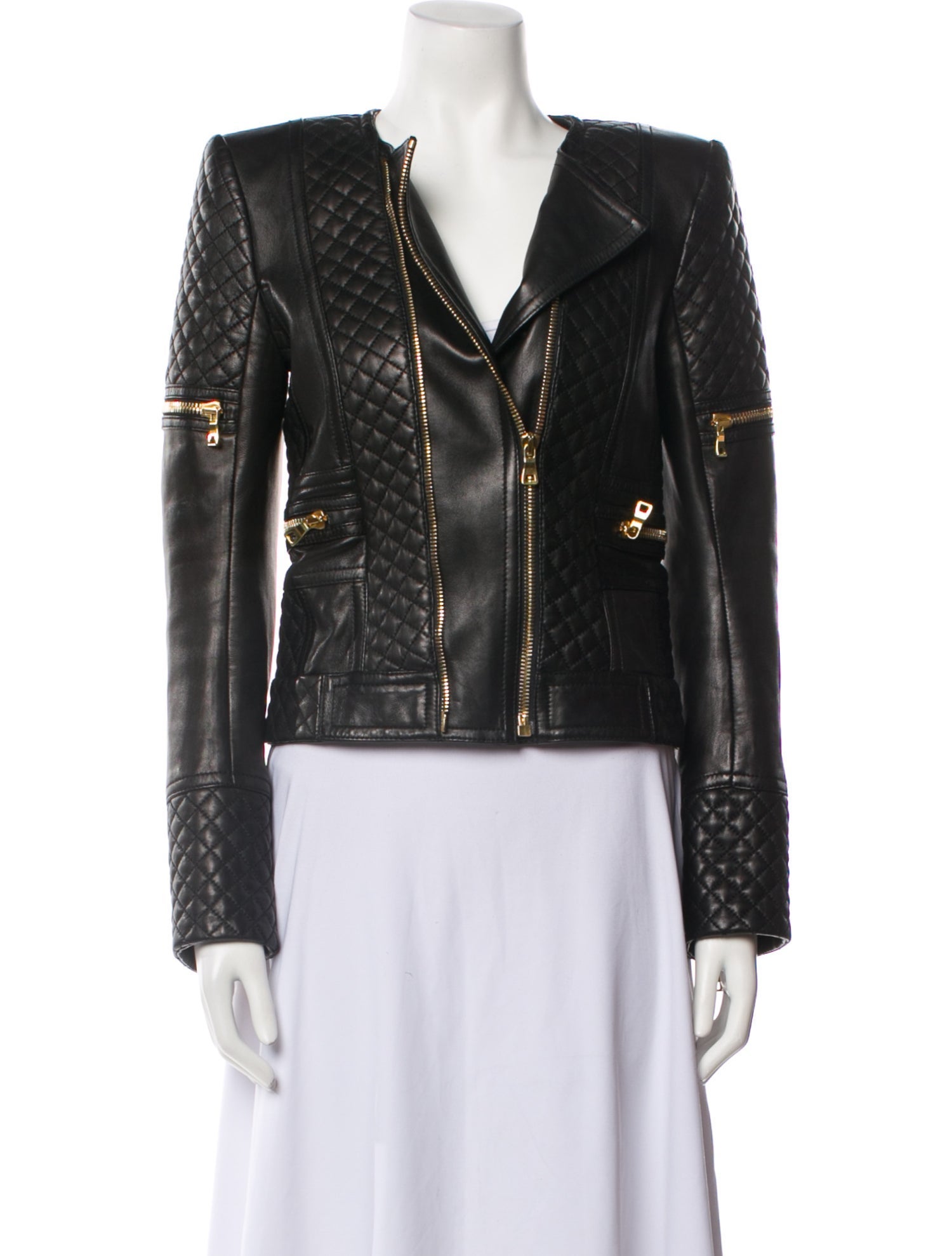 Balmain Leather Biker Jacket