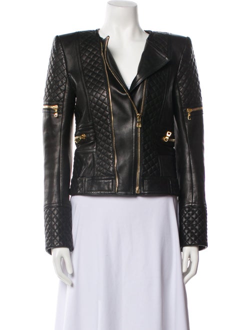 Balmain Leather Biker Jacket
