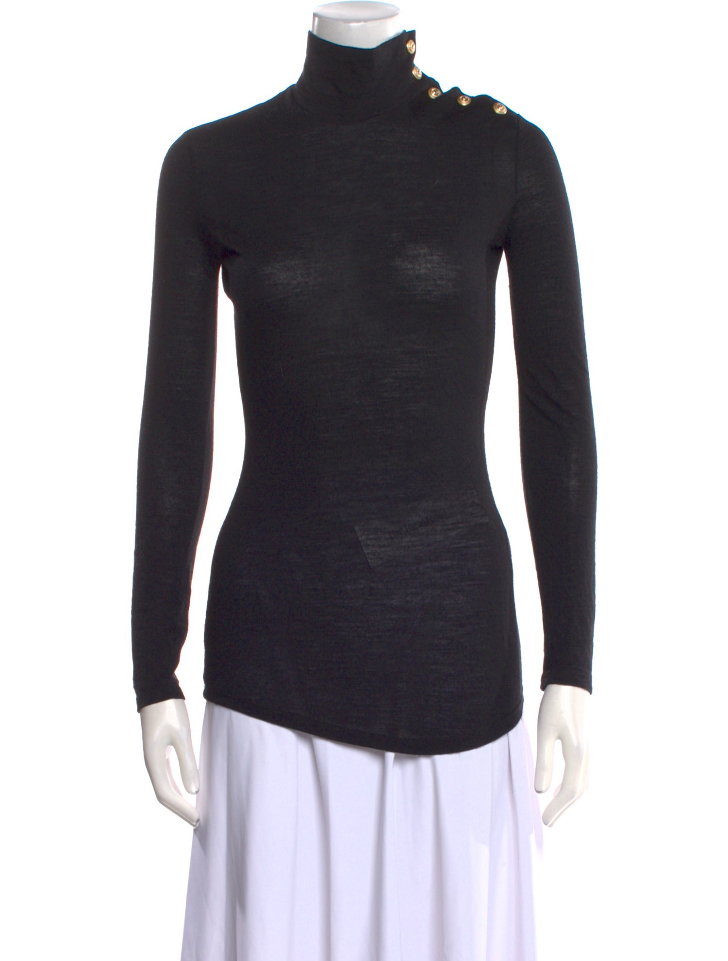 Balmain Wool Turtleneck Top