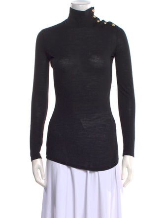 Balmain Wool Turtleneck Top