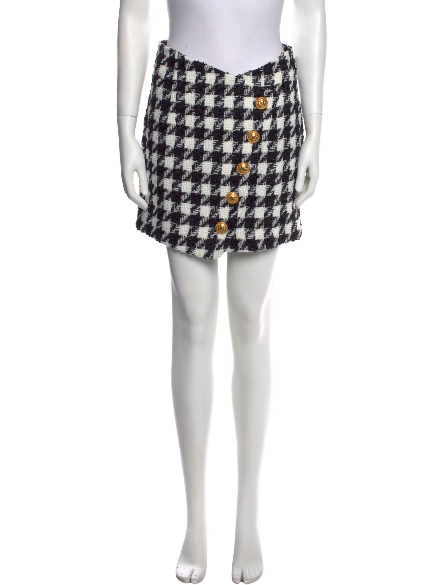 Balmain Tweed Pattern Mini Skirt
