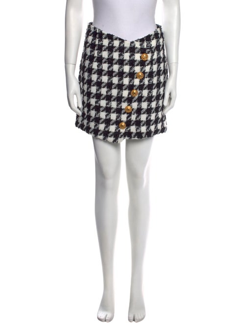 Balmain Tweed Pattern Mini Skirt
