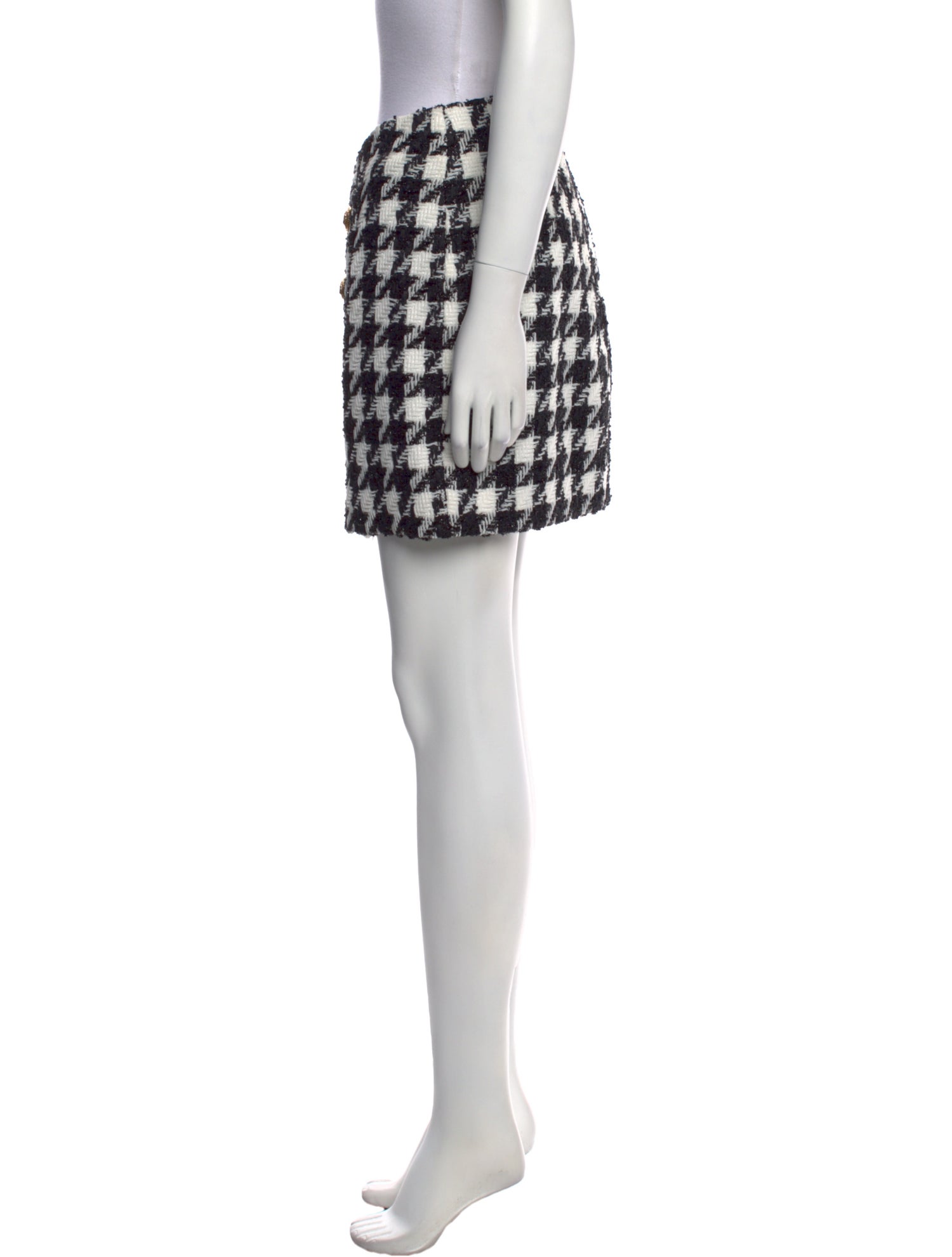 Balmain Tweed Pattern Mini Skirt