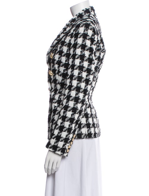 Balmain Plaid Print Blazer