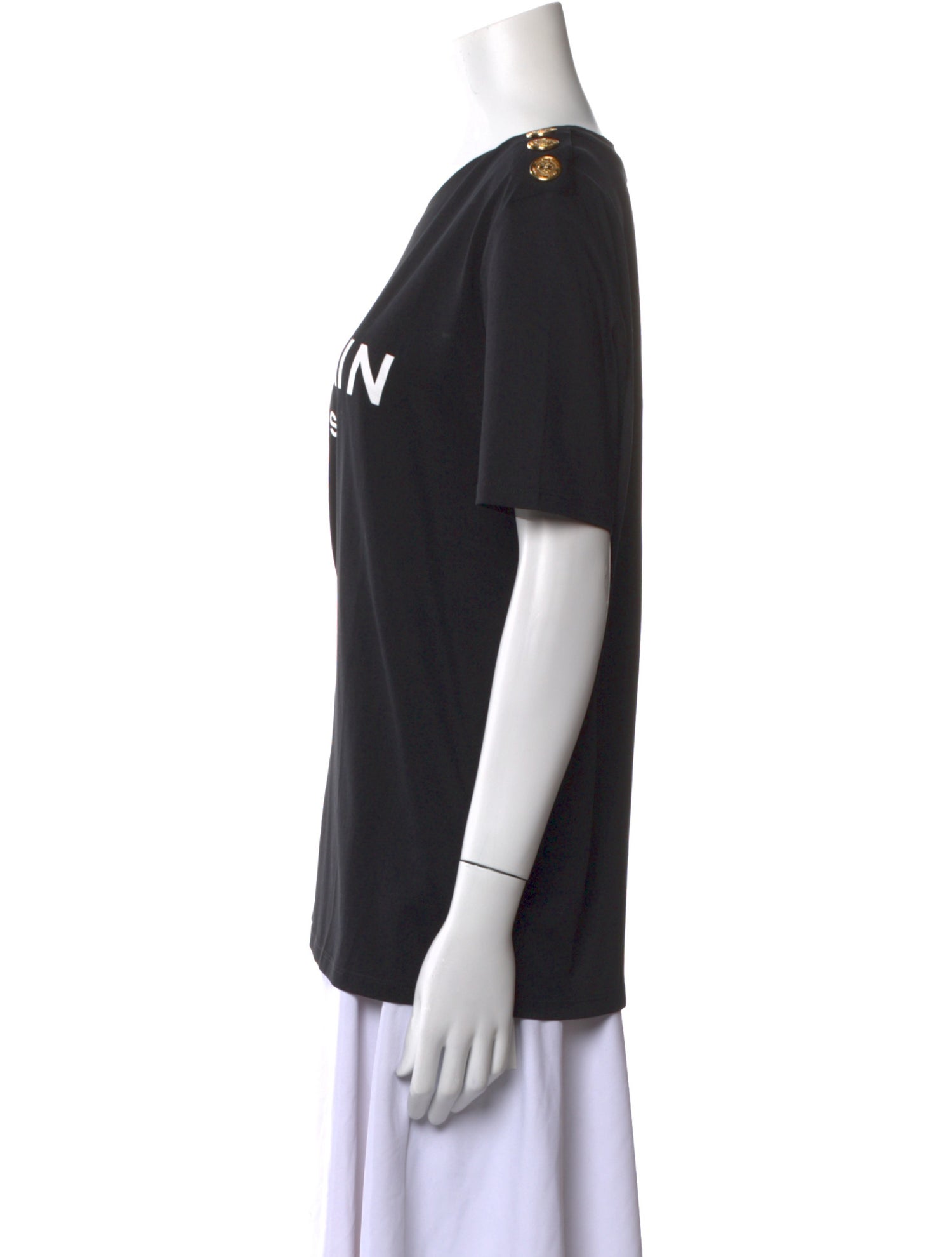 Balmain Graphic Print Crew Neck T-Shirt w/ Tags