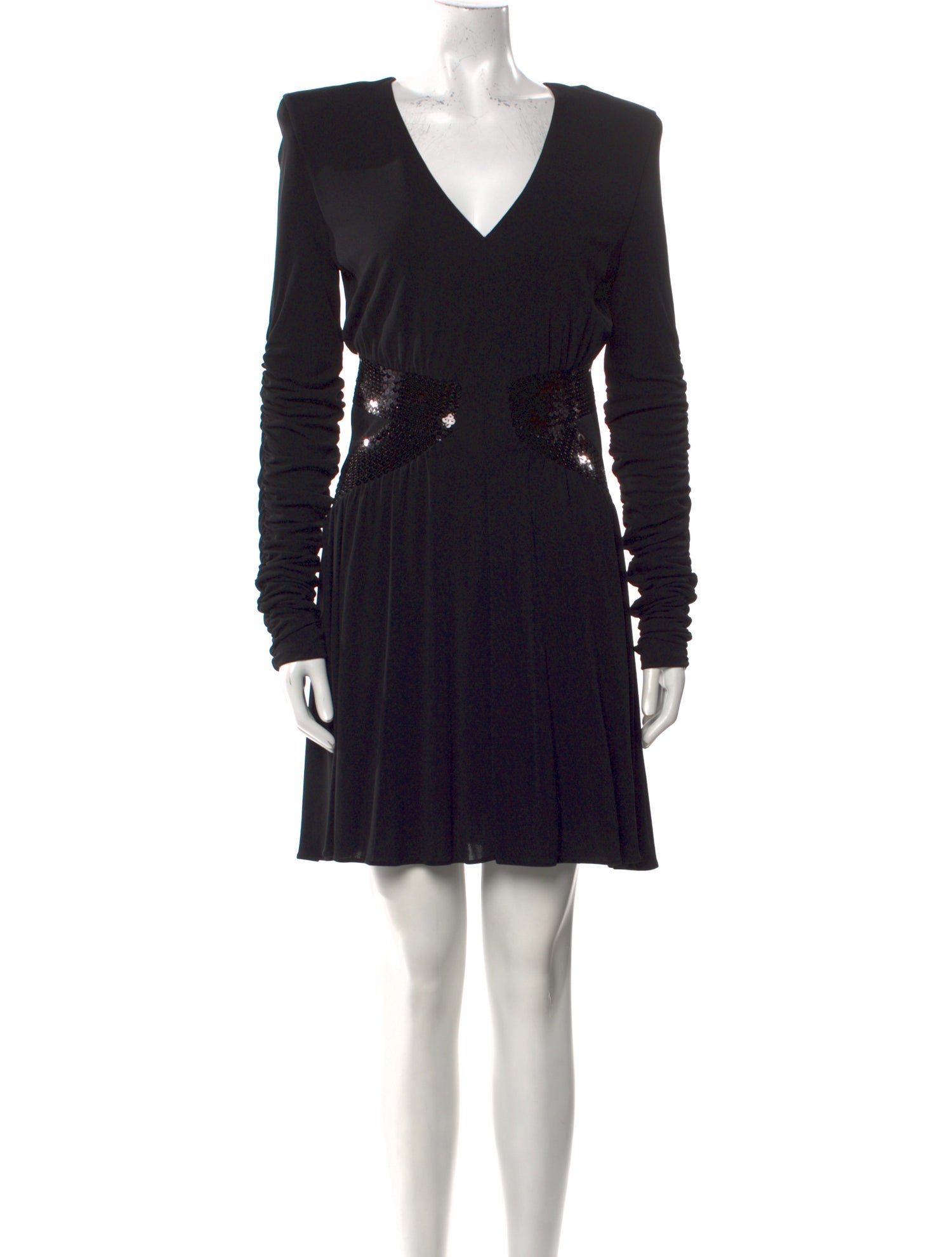 Balmain V-Neck Knee-Length Dress w/ Tags