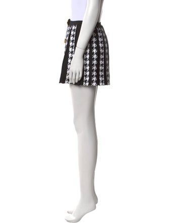 Balmain Houndstooth Print Mini Skirt