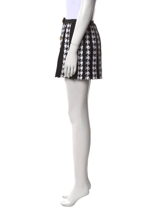Balmain Houndstooth Print Mini Skirt