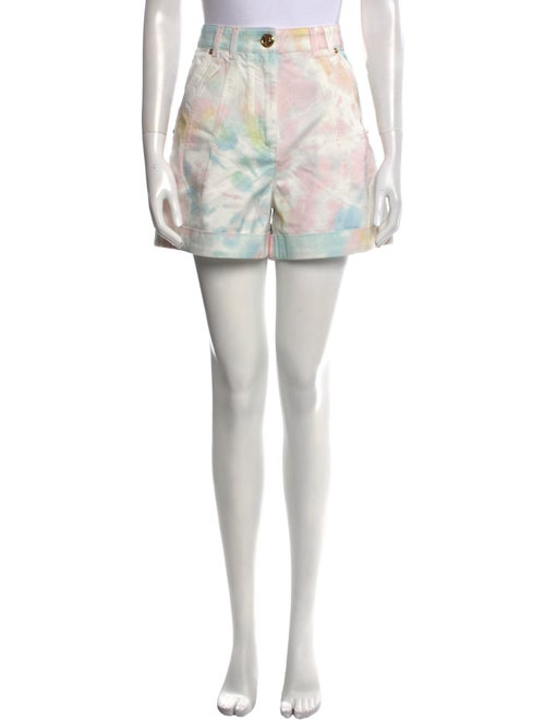 Balmain Tie-Dye Print Mini Shorts
