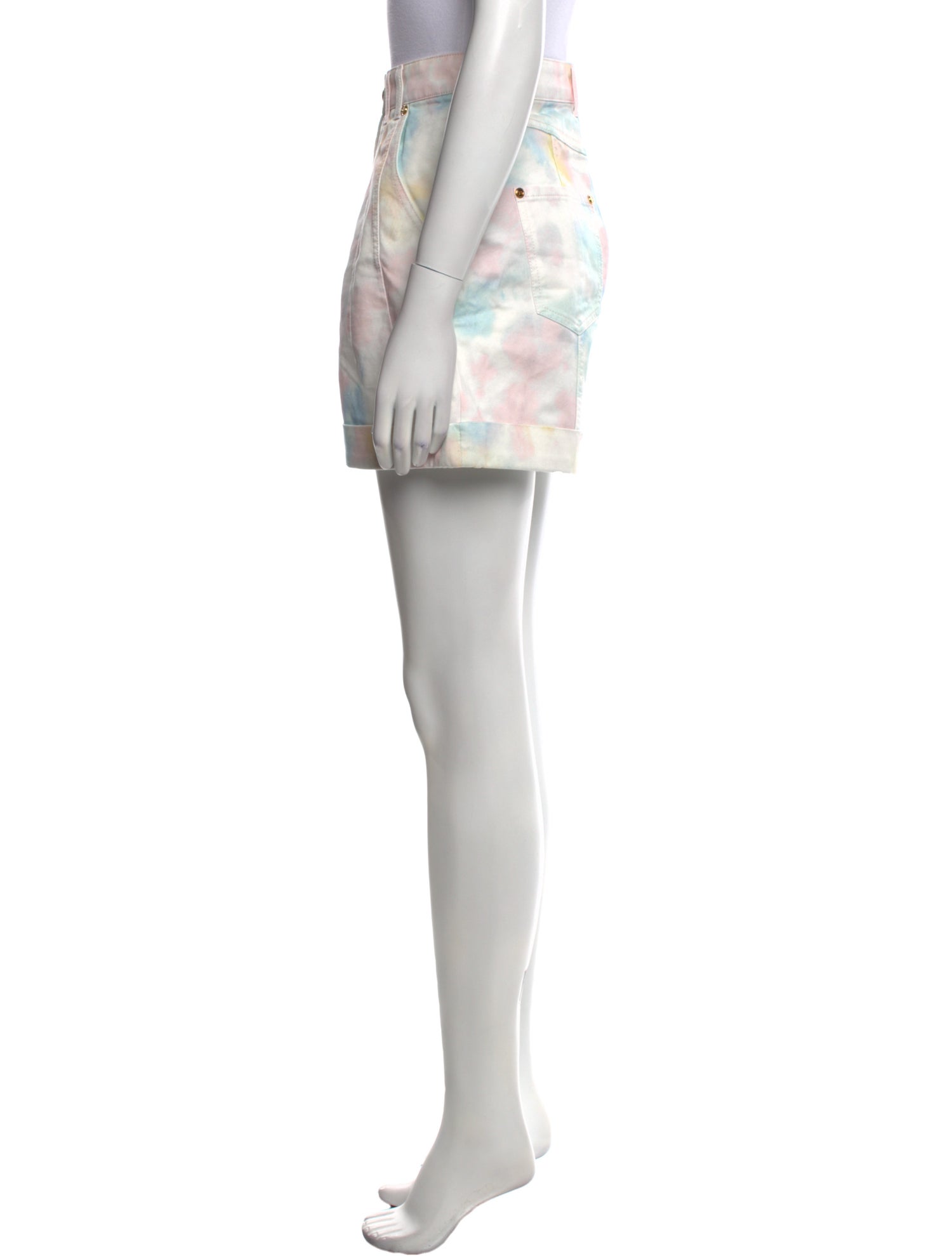 Balmain Tie-Dye Print Mini Shorts