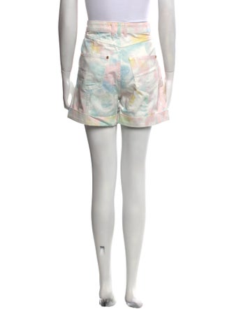 Balmain Tie-Dye Print Mini Shorts
