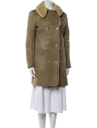 Balmain Leather Faux Fur Coat