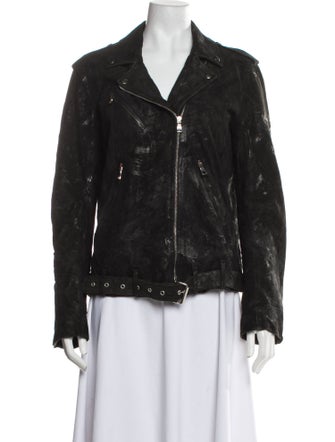Balmain Goat Leather Biker Jacket