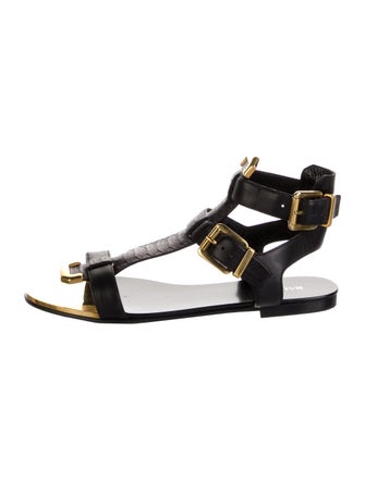 Balmain Leather Gladiator Sandals